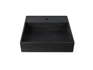 CUBA DE APOIO QUADRADA COM MESA BLACK TERRAZZO