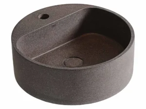 CUBA DE APOIO REDONDA COM MESA DARK RED TERRAZZO