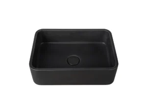 CUBA DE APOIO RETANGULAR PEQUENA BLACK TERRAZZO