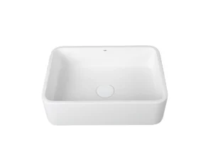 CUBA DE APOIO RETANGULAR PEQUENA WHITE TERRAZZO